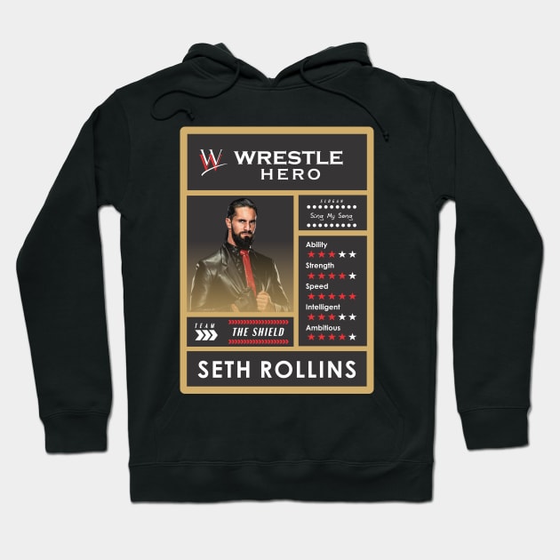 wwe card seth rollins Hoodie by Kevindoa